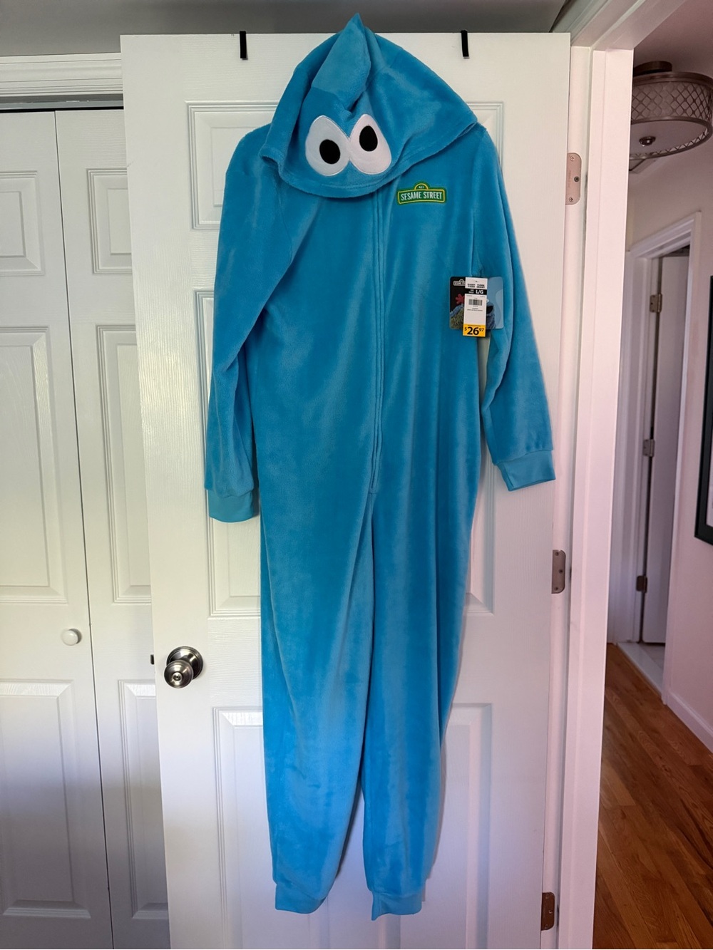 BNWT Sesame Street Cookie Monster Plush Hooded One-Piece